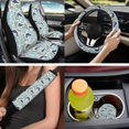 thumbnail image 5 of HUISEFOR 14 Pcs Fish Camo Car Seat Covers Full Set for Women Men Including Steering Wheel Cover, Armrest Cover, Breathable, Elastic, Easy Installation, Universal Fit for Cars SUV Trucks, 5 of 7