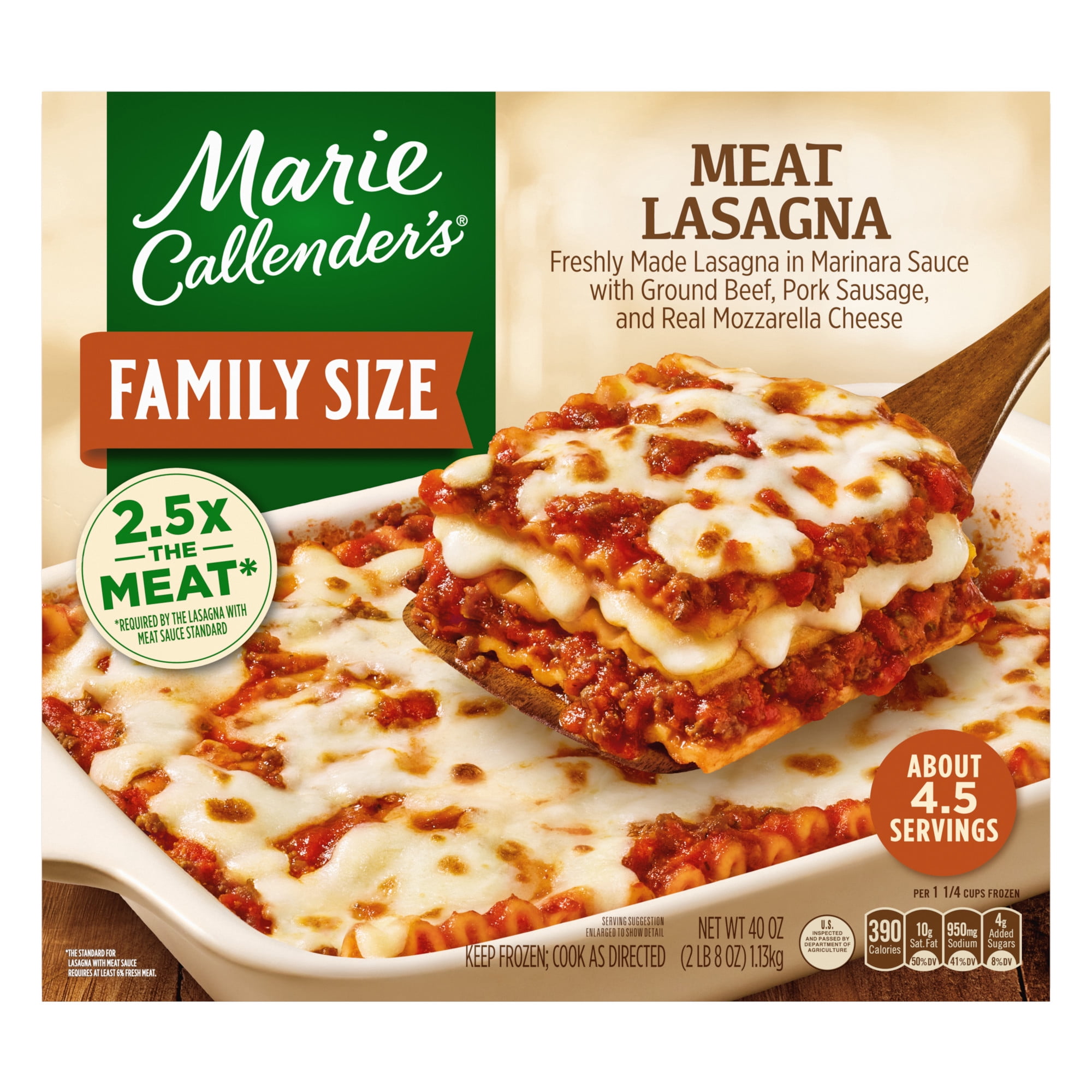 Marie Callender's Meat Lasagna, Family Size, Frozen Meal, 40 oz.