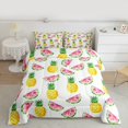 thumbnail image 2 of Manfei Pineapple Fruit Full Size Comforter Sets, Kawaii Cartoon Watermelon Bedding Comforter Set, Teen Boy Girl Kid Reversible Bedding Sets, Breathable Home Decor, 3pcs, 2 of 8