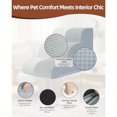 thumbnail image 5 of Dog Stairs Curved Ramp for Small Dogs 19.5" H 4-Step Pet Stairs for Couch Bed with High Density Foam Dog Slope Stairs with Durable Non-Slip Bottom Grey, 5 of 8
