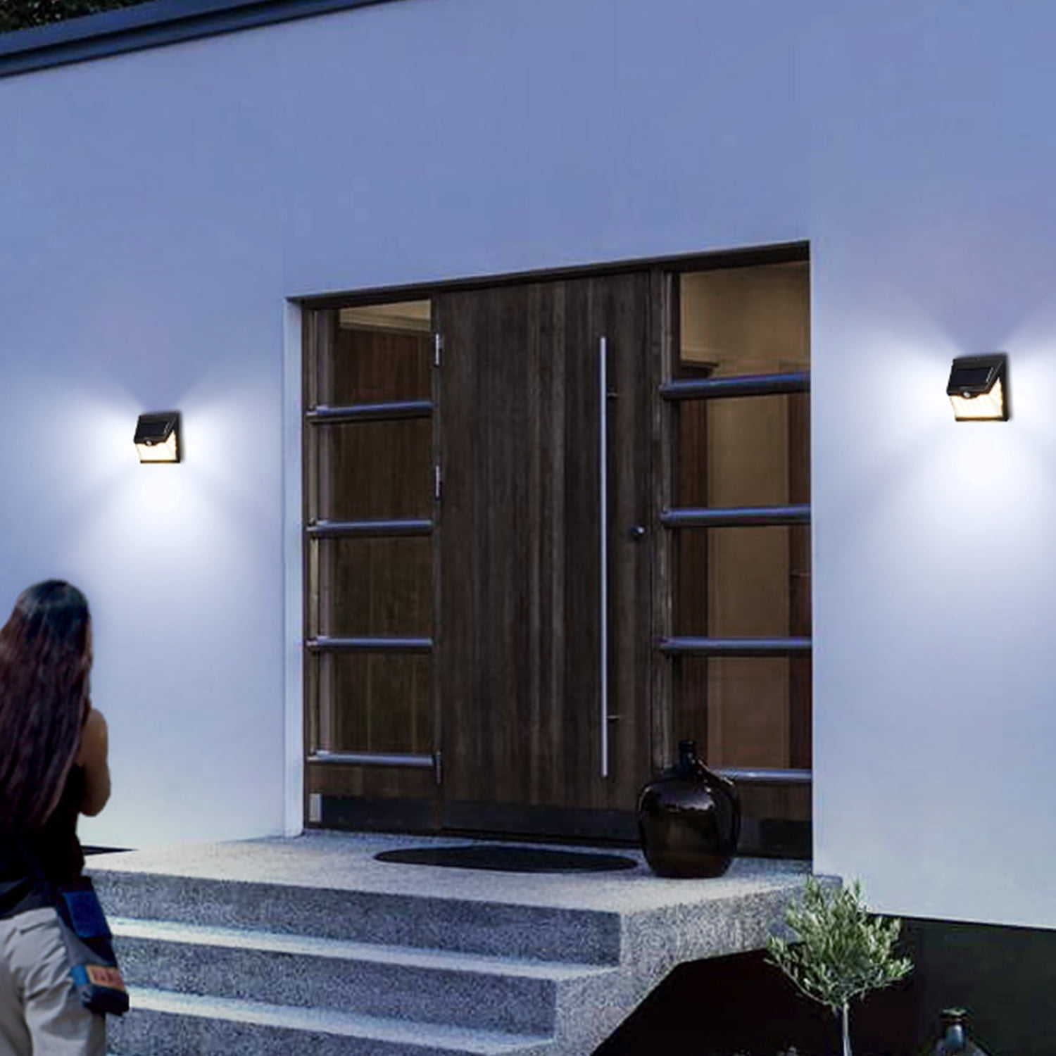 24 Pack 40 LEDs Motion Sensor Outdoor Lights Security Flood Light Wall Lamp for Outside Garage Yard