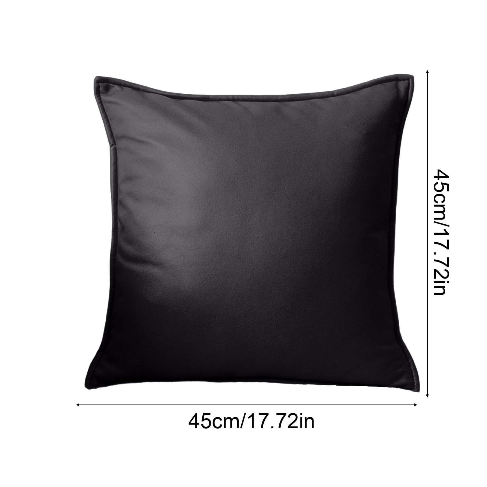 Btomtd Solid Color Sofa Pillows 18 x 18, Breathable Couch Pillows and Bed Cushions, Decorative Throw Pillows for Living Room, Bedroom or Outdoor Use, Size 18" x 18", Black