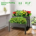 thumbnail image 3 of PRZL Raised Garden Bed Set of 2, Wood Elevated Planter Beds with 8 Drainage Holes & 2 Planter Boxes, 3.5 Cu.Ft Outdoor Planting Container for Flowers Vegetables Herbs, 3 of 9