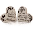 thumbnail image 1 of 2 Pieces Sympathy Gift Loss of Father Gift Loss of Loved One Bereavement Memorial Gift Father's Day Memorial Sign in Memory of Dad Remembrance Sign for Home Living Room Table Centerpiece Decor, 1 of 7