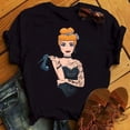 thumbnail image 4 of Nuevas camisetas de moda para mujer, camiseta con estampado de princesa Punk, ropa de manga corta, camiseta Kawaii de Disney, camisetas para mujer, ropa de calle, 4 of 5