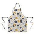 thumbnail image 2 of Pioneer Flower Floral Print Pattern Apron for Women and Men, Cotton Linen Waterproof with Pockets, Adjustable, 33x27 Inch for Kitchen, Gardening, BBQ, Salon, 2 of 6