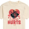 thumbnail image 3 of Marvel Deadpool - Valentine's Day Love Hurts - Men's Short Sleeve Graphic T-Shirt, 3 of 5