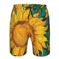 thumbnail image 3 of Salouo Vibrant Sunflower Painting Pattern Swim Trunks for Men,Men's Hawaiian Bathing Suit Swimsuits Quick Dry Swimming Board Shorts Beach Shorts with Pockets-XX-Large, 3 of 6