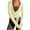 Yellow, variant on ICHUANYI Womens Slim Fit Tie Front Open Front Wrap Long Sleeve T Shirt Yoga Ballet Going Out Cardigan Aesthetic Casual Tops