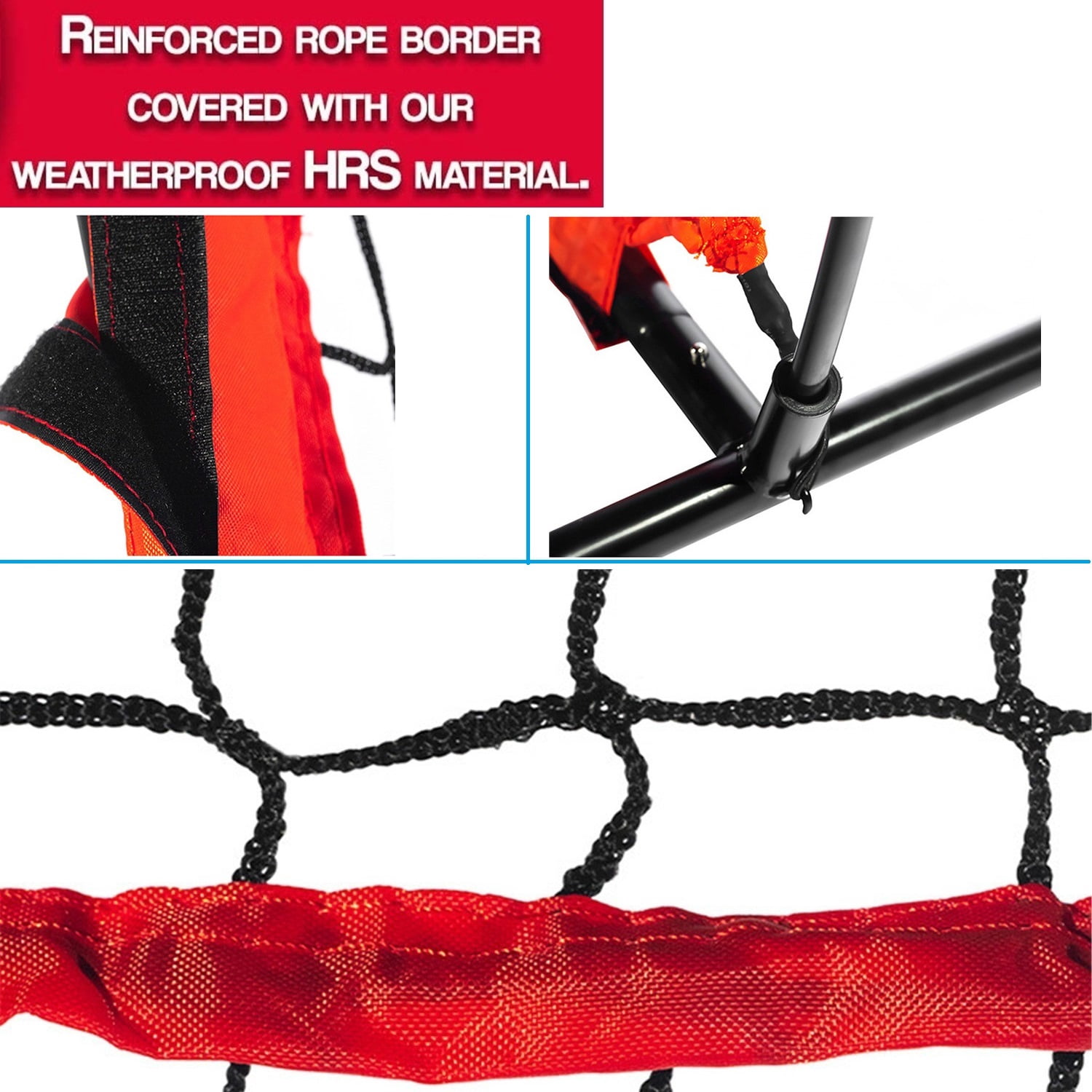 LINKPAL 7'×7' Baseball Softball Practice Net Hitting Batting Catching Pitching Training Net w/ Carry Bag & Metal Bow Frame, Baseball Training Equipment