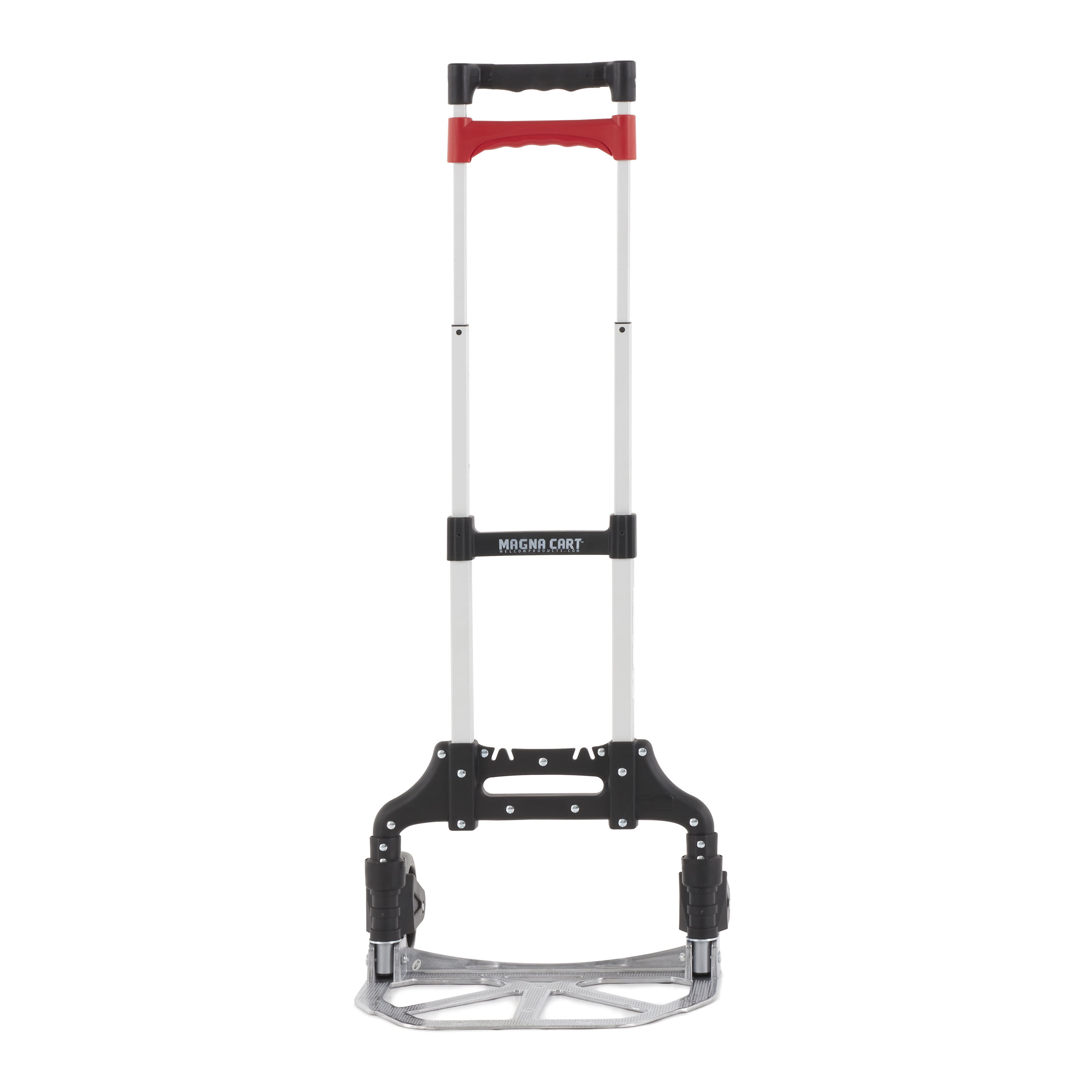 Magna Cart Personal Folding Aluminum Hand Truck, 150lb Capacity, Black/Red
