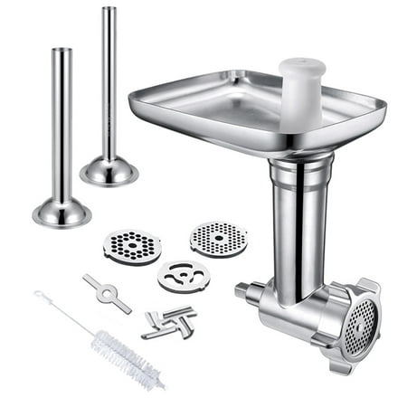 

Metal Food Meat Grinder Attachment for Stand Mixers Sausage Stuffer Tubes Grinding Blades Accessories