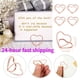 thumbnail image 2 of 50pcs Double Layer Heart Shape Placecard Holder Stand Wedding Banquet Double Heart Ring Message Holder Metal Memo Holder Table qym unisex, 2 of 2