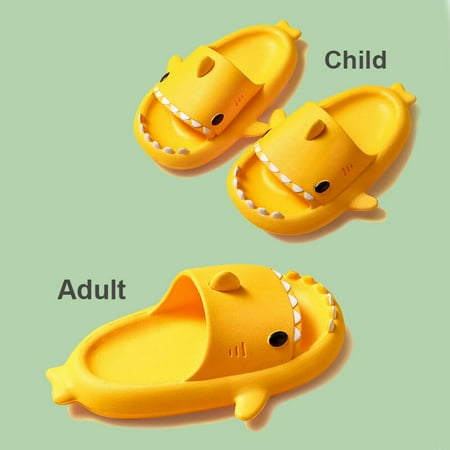 

Parent Kids Slippers Cartoon Shark Slippers Children Summer Sandal Anti-skid Slipper Indoor Outdoor Funny Slippers Beach Shoe