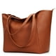 thumbnail image 1 of Bolso de mano KALIDI, tamaño grande, piel vegana, 23 litros, para mujer, color marrón, 1 of 8