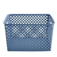 thumbnail image 5 of Mainstays Large Blue Decorative Plastic Storage Basket, 14.7 in x 12 in x 8.5 in, 5 of 5