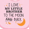 thumbnail image 4 of Inktastic I Love My Little Brother to the Moon and Back Boys or Girls Baby Bib, 4 of 4