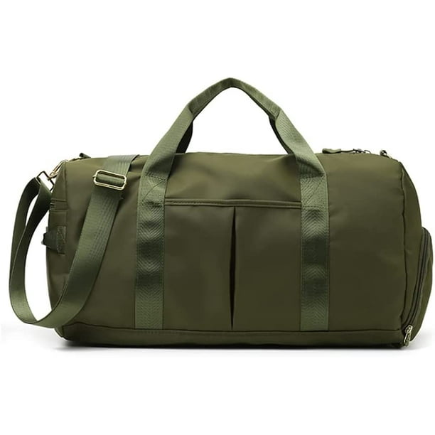 Sports Gym Bag With Shoe Bag Wet Bag Duffle Bag Waterproof Travel Bag for  Women Men Army Green 29L - ArmyGreen 