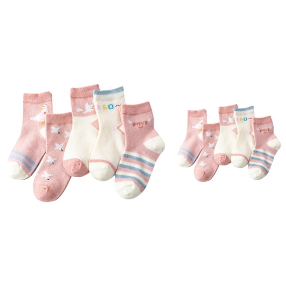 Cartoon Floor Socks for Boys, 5-Pair Summer Cotton Breathable Thin Socks, Fashion Autumn Kids Socks