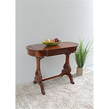 Maykoosh Rococo Radiance Carved Wood Writing Table With Flip-Up Drawers