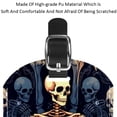 thumbnail image 4 of Square 2Pack PU Leather Skeleton Cruise Luggage Tag with Privacy Cover and Name ID Tag for Travel Handbags Backpacks Luggage Tags, 4 of 6