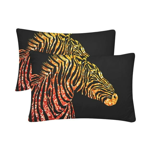 YUSDECOR Animal Zebra Pillowcase Pillow Protector Cushion Cover 20x30 inch,Set of 2