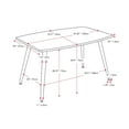thumbnail image 2 of CorLiving Thea 4 Person Rectangular Engineered Wood and Metal Dining Table for Small Indoor Spaces, 2 of 7