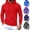 Red, variant on Urbanix Mens Hoodies Pullover Casual Long Sleeve Drawstring Hooded Sweatshirts Relaxed Golf Ribbed Cuffs Daily Clothes with Kangaroo Pocket