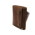 thumbnail image 4 of Wallets for Mens Leather RFID Safe Trifold Wallet Vintage Brown with Hole for Chain byJuzar Tapal Collection, 4 of 7