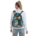 thumbnail image 5 of Yiaed Blue Watercolor Duck Print Lightweight Backpack Travel Backpacks Hiking Daypack for Women Men, 5 of 5
