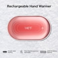 thumbnail image 5 of BRIGENIUS USB Rechargeable Hand Warmers Pocket Hot Hand Warmer Powerbank, Rose Red, 5 of 9