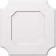 thumbnail image 1 of Ekena Millwork CMP26LE 26 in. OD x 15.5 in. Square Locke Architectural Grade PVC Contemporary Ceiling Medallion, 1 of 4