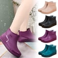 thumbnail image 3 of PFDDRW Waterproof Low Cut Short Tube Fashionable Plastic Female Student Rain Shoes, 3 of 8