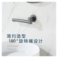 thumbnail image 4 of Bathroom Basin Faucet Tap, Mixer Swivel Spout Accessories Wall Mounted Water Outlet Black Grey Brass Bathtub Faucet Bibcock, 4 of 8