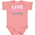 thumbnail image 3 of Inktastic Live Love Cure Breast Cancer Boys or Girls Baby Bodysuit, 3 of 5