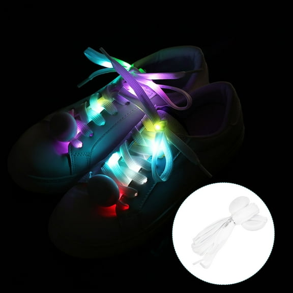 PBPBOX 1 Pair Sparkly Shoe Laces for Sneakers with 3 Modes in 7 Colors