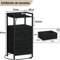 thumbnail image 3 of FURRIFIC Buro para Recámara con Estación De Carga, Mesa de Noche para Recámara con 2 Enchufes y 2 Puertos USB, Mesita De Noche, Muebles para Recamara, Mesa Auxiliar,Buro para Dormitorio y Sálon, 3 of 8