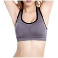 thumbnail image 2 of Lilgiuy Women Seamless Stretch Sport Bra Padded Fitness Tank Tops Workout Gym Yoga Vest，Gray， Winter Dresses for 2022, 2 of 5