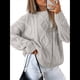 thumbnail image 3 of Suéteres de Cuello Redondo de Punto Extragrandes para Mujer Gris XL, 3 of 8