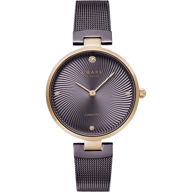 Reloj Obaku Denmark V256LXVNMN-DD DIAMANT WALNUT-Café cafe 36 mm