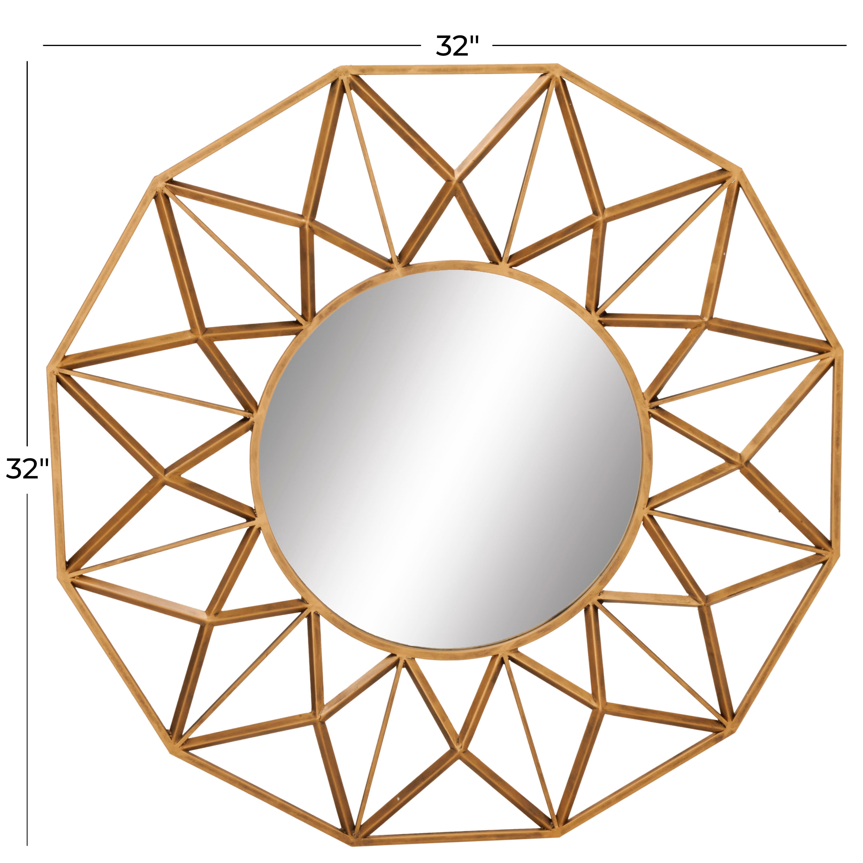 Decmode Metal Wall Mirror, Multi Color