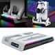 thumbnail image 1 of Adecuado para la base enfriamiento la consola PS5 Slim con soporte para controlador juegos PS5 velocidad del viento 3 velocidades colgador carga con RGB [PG-P5S006], 1 of 9