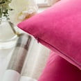 thumbnail image 5 of Phantoscope Soft Silky Velvet Series Square Decorative Throw Pillow Cusion for Couch, 18" x 18", Pink, 2 Pack, 5 of 7