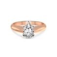 thumbnail image 3 of 3 Carat IGI Certified Pear Shape Lab Grown Diamond Engagement Ring | 14K Rose Gold |Eloise Solitaire Knife Edge Lab Diamond Ring | FG-VS1-VS2 Quality Friendly Diamonds, 3 of 5