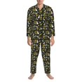 thumbnail image 3 of Vsdgher cartoon Skull spider web Mens Pajama Set, Soft Warm Long Sleeve Sleepwear, Cozy Button-Down Pjs for Men-X-Large, 3 of 7