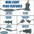 thumbnail image 6 of Novelty Lights Blue LED Christmas String Lights 50 Mini Bulbs (Green Wire, 17 Feet), 6 of 10