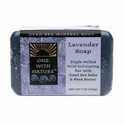 One With Nature Dead Sea Mineral Bar Soap, Lavender - 7 Oz