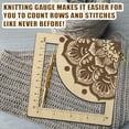 thumbnail image 4 of Wooden Knitting Needle Gauge Datura Pattern Spinning Control Card No Need Conversion of Sizes Hollow Sock Ruler with Hole for Knitting Tool, 4 of 6