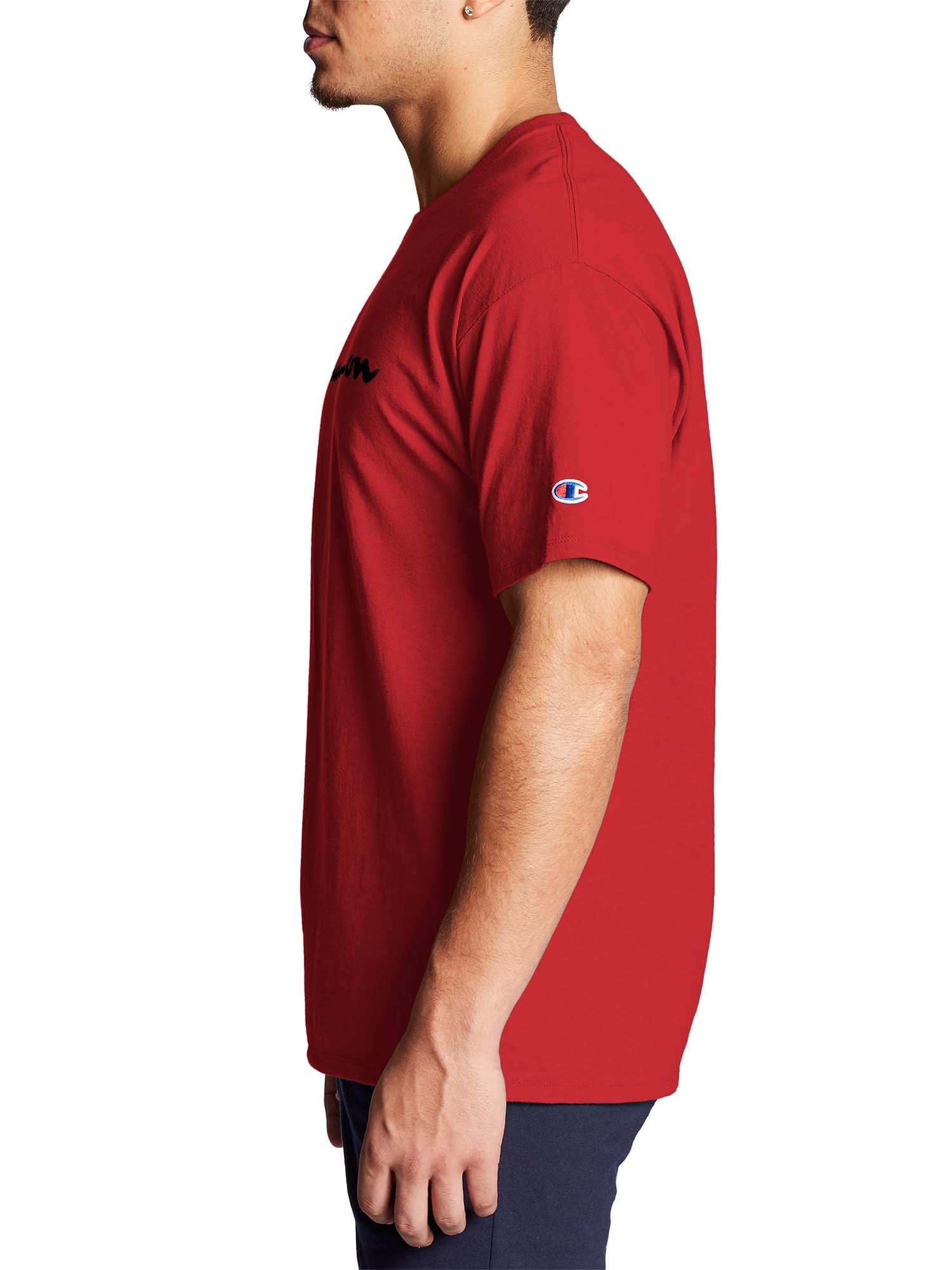 Champion Men's and Big Men's Script Logo Classic Jersey Graphic Tee Shirt, Sizes S-2XL