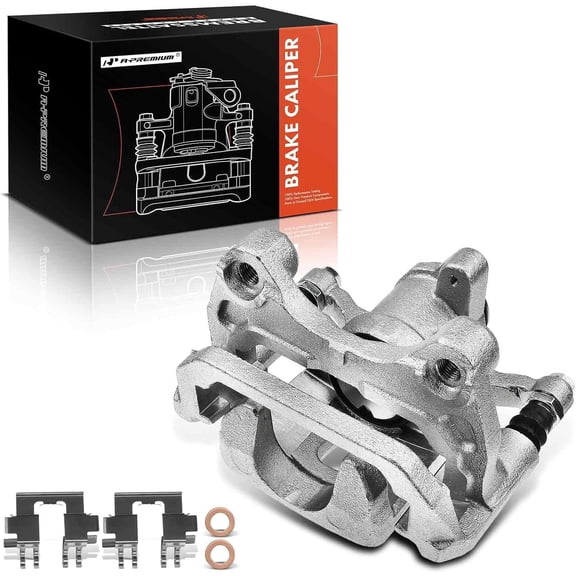 A-Premium Disc Brake Caliper Assembly with Bracket Compatible with Select Mazda Models - CX-5 2016 2017 2018 2019 2020, L4 2.5L - Rear Right Passenger Side